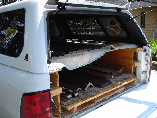 25 - Panels and boards moved to Frank's Custom Furniture for refinishing 25 - Panels and boards moved to Frank's Custom Furniture for refinishing